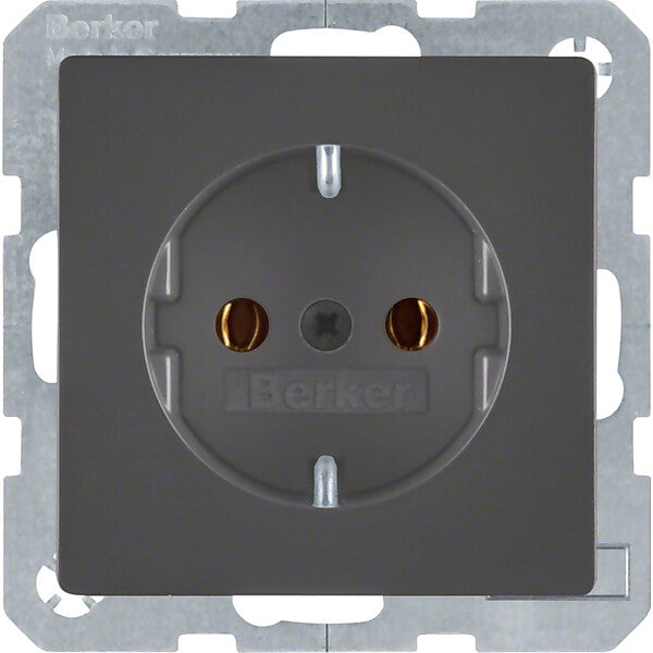 Hager/Berk SCHUKO-Steckdose anth/sa 47436086